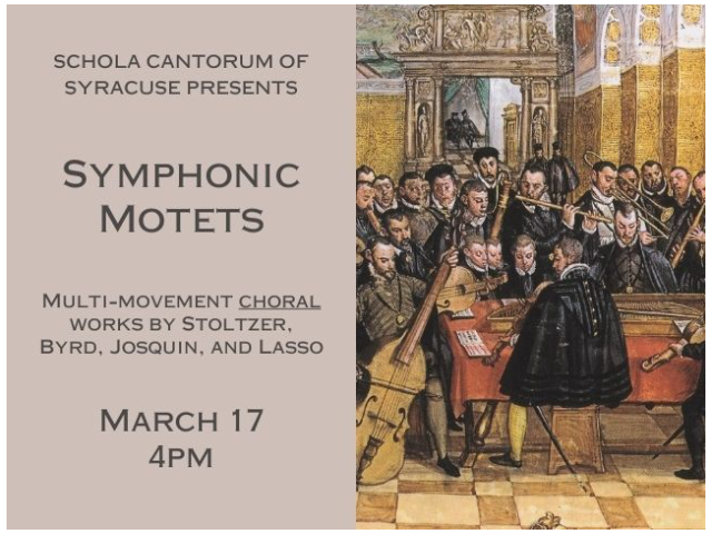 Symphonic Motets: a choral concert by Schola Cantorum of Syracuse