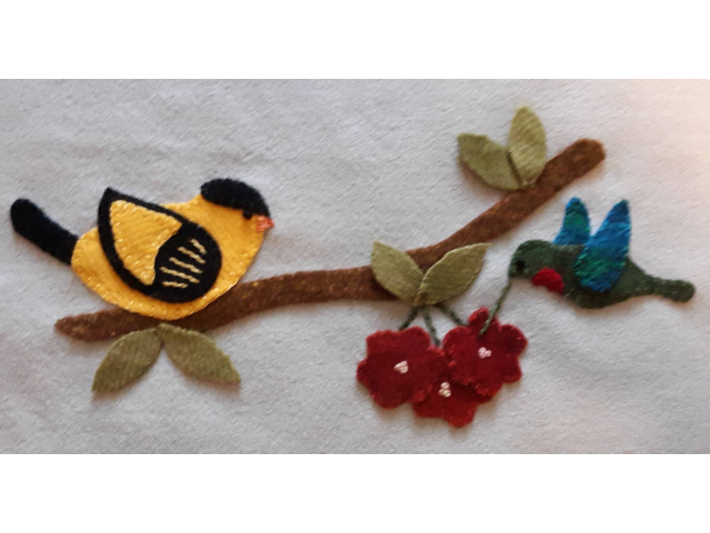 Wool Embroidery Class: Feathered Friends w/ Beverly Filkins