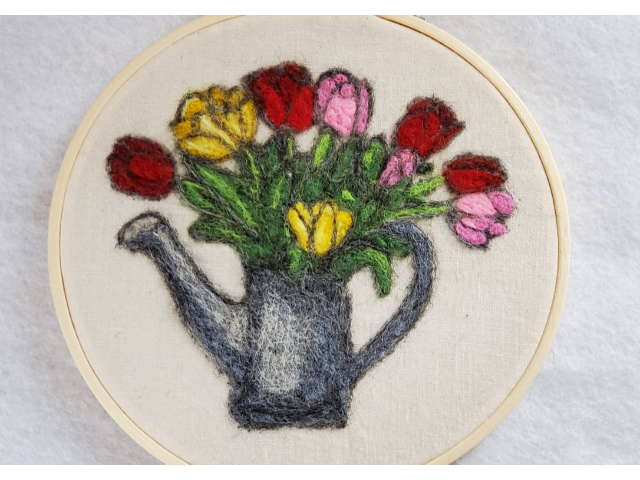2D Needle Felted Wool Painting: Tulips w/ Dawn Seevers